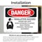 Signmission Inhalation Hazard Vapors Toxic Danger Sign, Vinyl Decal, 10in W x 7in L, 2PK OS-2PACK-DS-D-710-L-1375 - alternate 2